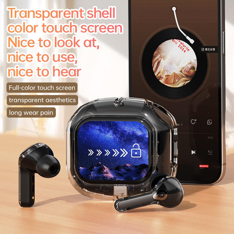 Air Max LCD Display Transparent Earbuds