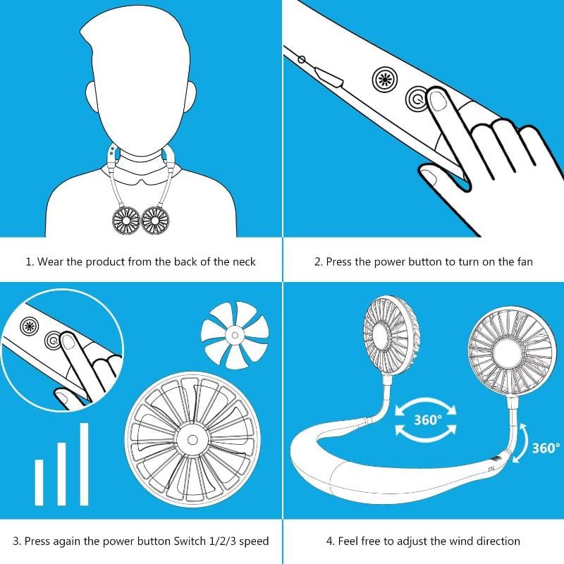 Neckfan Portable Rechargeable
