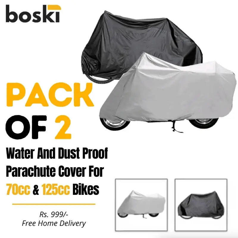 Pack of 2 – Anti Scratch Water & Dust Proof Bike Cover Boski Stores