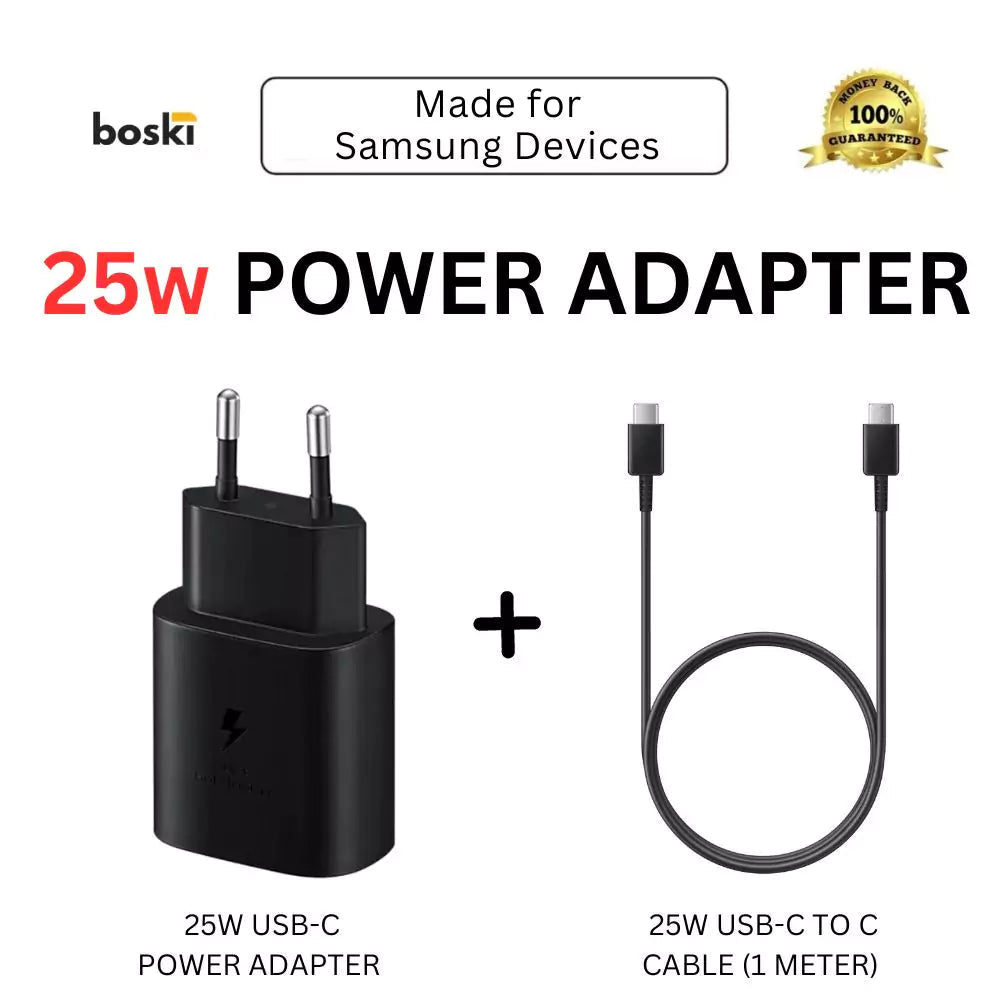 Pack of 2 : Samsung 25w Super Fast Charging with C-C Supported Lead Boski Stores