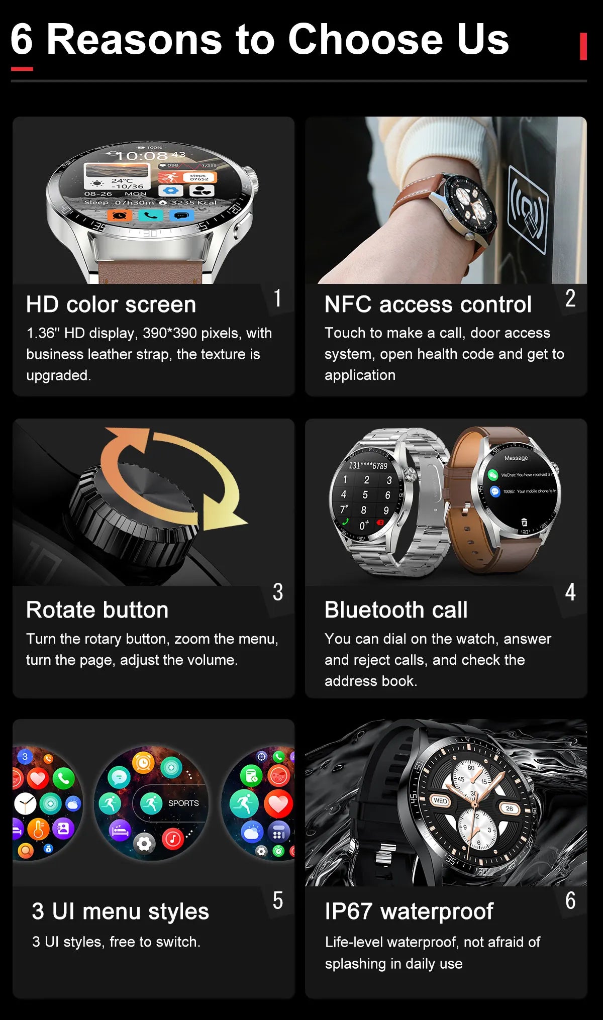 Kalobee SK37 Smart Watch - 3 Straps
