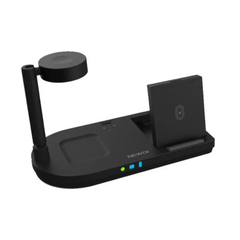 Wireless Charging Station 4 in 1 Qi-Certified 18W Fast Charging Dock with Bedside Lamp Boski Stores