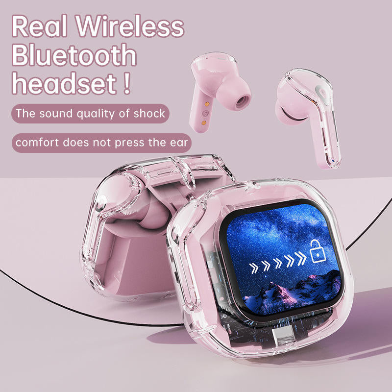 Air Max LCD Display Transparent Earbuds