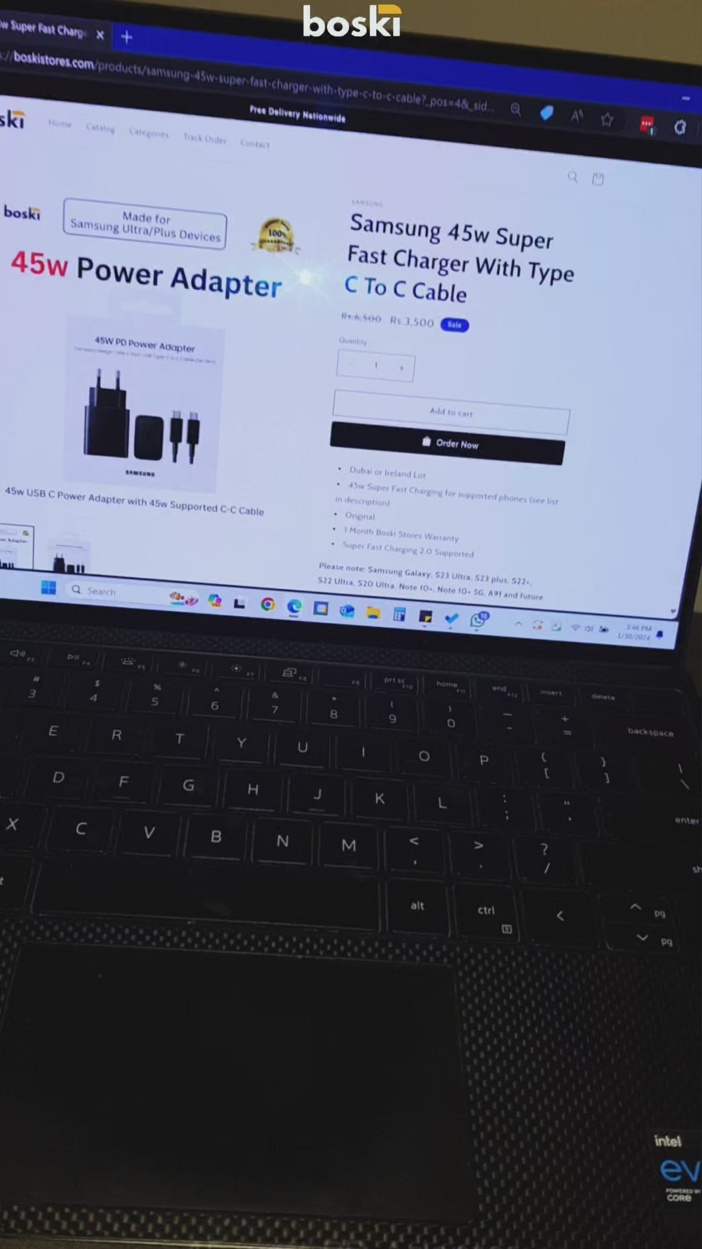 Samsung 45w Super Fast Charger With Type C To C Cable