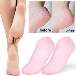 Reusable Silicone Spa Gel Socks For Dry Feet And Cracked Heel Treatment 