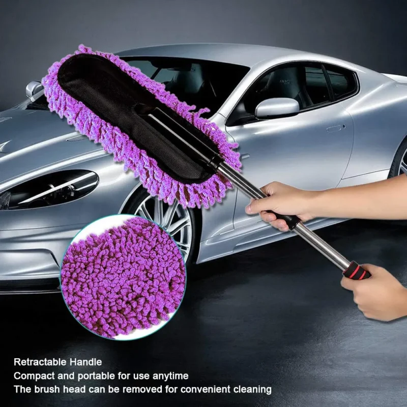 Microfiber Car Duster with Telescopic Handle | Scratch-Free