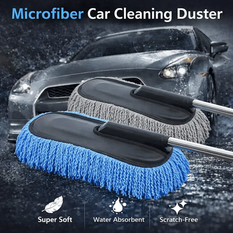 Microfiber Car Duster with Telescopic Handle | Scratch-Free